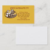 Installatie van satellietkabeltelevisie visitekaartje (Voorkant / Achterkant)