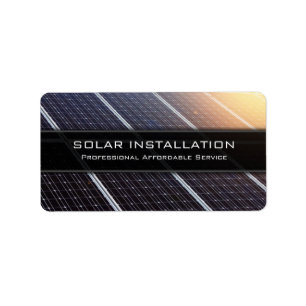 Installatie van Solar Panel - Business Promo Stick Etiket