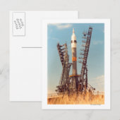Installatie van Soyuz Spacecraft op Baikonur Briefkaart (Voorkant / Achterkant)