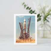 Installatie van Soyuz Spacecraft op Baikonur Briefkaart (Staand voorkant)