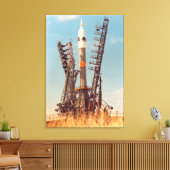Installatie van Soyuz Spacecraft op Baikonur Canvas Afdruk (Insitu (Woonkamer))