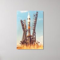 Installatie van Soyuz Spacecraft op Baikonur