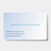 Installatie van waterpartijen Blue ID Badge (Achterkant)