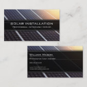 Installatie van zonnepaneel - Visitekaartje (Voorkant / Achterkant)