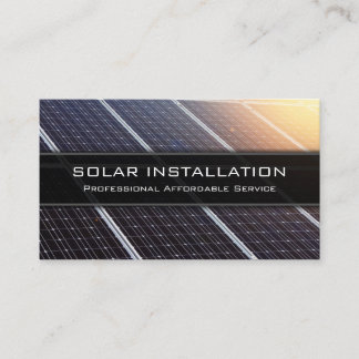 Installatie van zonnepaneel - Visitekaartje