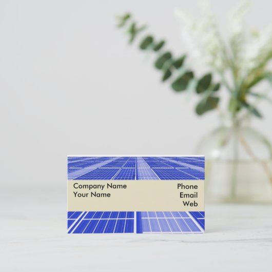 Installatie van zonnepanelen visitekaartje (Staand voorkant)