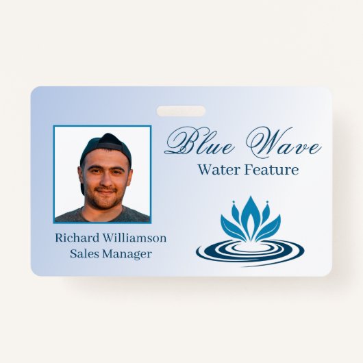 Installatie waterfunctie Blauw ID Badge (Voorkant)