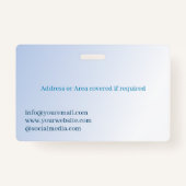 Installatie waterfunctie Blauw ID Badge (Achterkant)