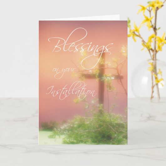 Installatie Zegeningen, Gefeliciteerd, Baptist Kaart (Gele Bloem)