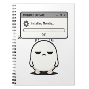 Installeren maandag 0% update - Grappig Schattig  Notitieboek