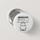 Installeren maandag 0% update - Grappig Schattig  Ronde Button 3,2 Cm (Voorkant /achterkant)