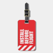 Installeren voor de vlucht bagagelabel (Voorkant verticaal)