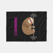 Installing Muscles Sloth Weight Lifting Fitness Mo Fleece Deken (Voorkant (Horizontaal))