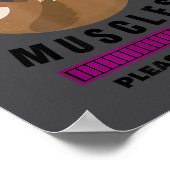 Installing Muscles Sloth Weight Lifting Fitness Mo Poster (Hoek)