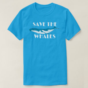 Instandhouding blauwe walvis t-shirt