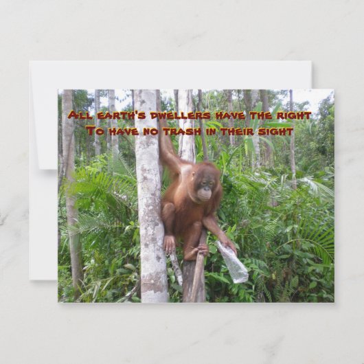 Instandhouding, geen plastische verontreiniging kaart (Voorkant)