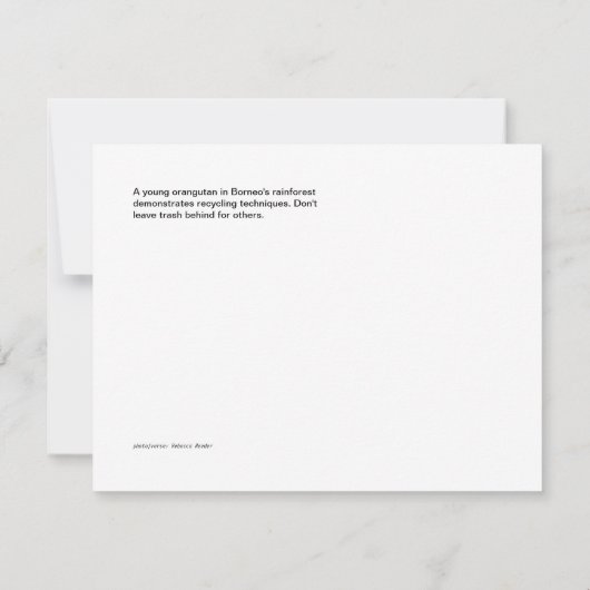 Instandhouding, geen plastische verontreiniging kaart (Achterkant)