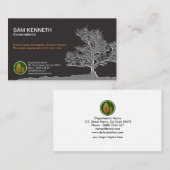 Instandhouding van creatieve ontbossingsbomen visitekaartje (Voorkant / Achterkant)