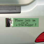 Instandhouding van de boom Hugger Orangutan Bumpersticker (Op auto)