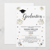 Instant bewerkbare afstudeerfeest uitnodiging, ple kaart (Voorkant / Achterkant)