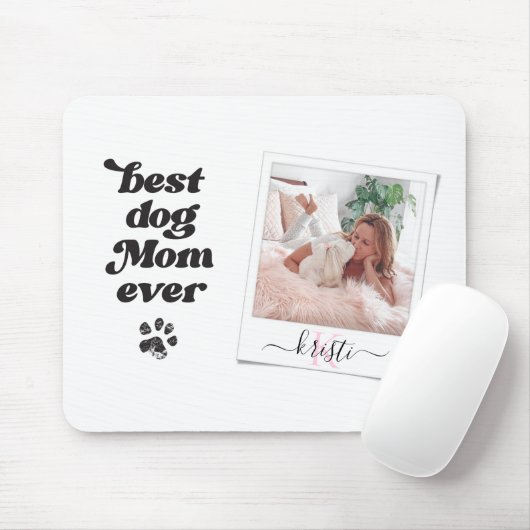 Instant Camera Best Dog Mam Ever White Muismat (Met muis)