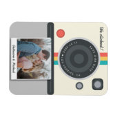 Instant Camera Couple Photo Date Location Unieke Magneet (Horizontaal)