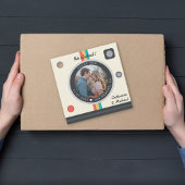 Instant Camera Couple Photo Unique Wedding Bedankjes Labels