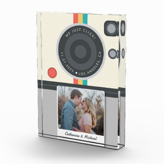 Instant Camera Couple Photo Unique Wedding Fotoblokken (Rechts)