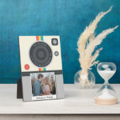 Instant Camera Couple Photo Unique Wedding Fotoplaat (Zijkant)