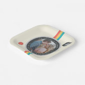 Instant Camera Couple Photo Unique Wedding Papieren Bordje (Gebogen)