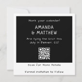 Instant Camera Foto QR Code Retro Wedding Save The Date (Achterkant)