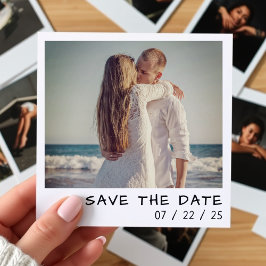 Instant Camera Foto QR Code Retro Wedding Save The Date