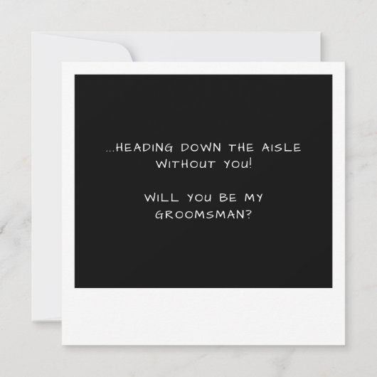 Instant Camera Foto Retro Groomsman Voorstel (Achterkant)