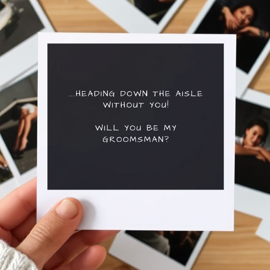 Instant Camera Foto Retro Groomsman Voorstel