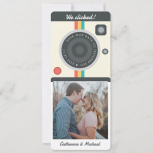Instant Camera Koppel Foto Datum Locatie Uniek  Save The Date