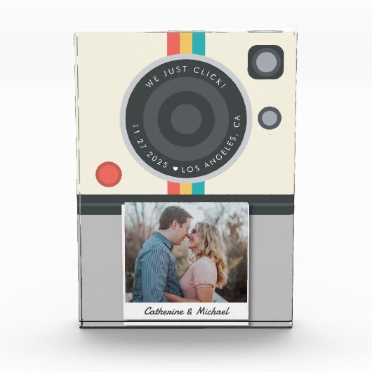 Instant Camera Koppel Foto Unieke Huwelijk  (Voorkant)