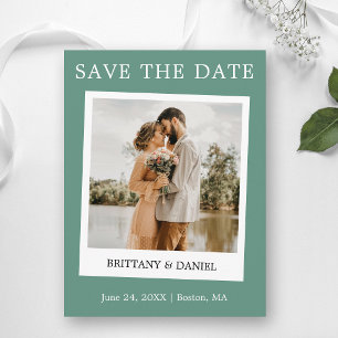 Instant Camera Save The Date Eucalyptus Groen Briefkaart