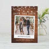 Instant Camera Style Fotoblikjes Save The Date (Staand voorkant)