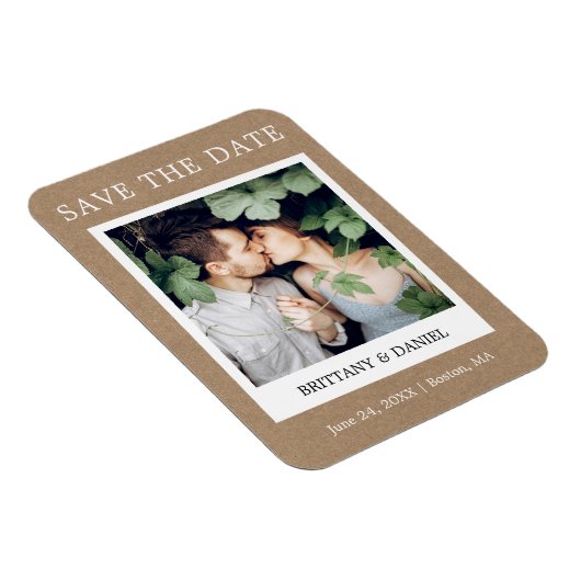 Instant Camera Style Photo Kraft slaat de datum op Magneet (Rechterzijde)