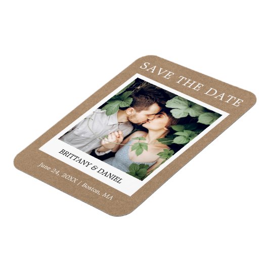 Instant Camera Style Photo Kraft slaat de datum op Magneet (Linkerzijde)