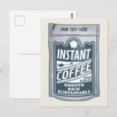 Instant Coffee pop Art Illustratie Briefkaart (Voorkant / Achterkant)