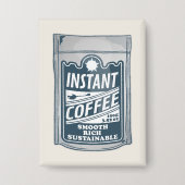 Instant Coffee pop Art Illustratie Button (Voorkant)