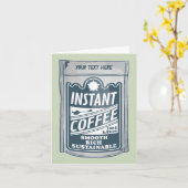Instant Coffee pop Art Illustratie Kaart (Gele Bloem)