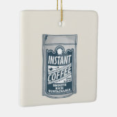 Instant Coffee pop Art Illustratie Keramisch Ornament (Rechts)
