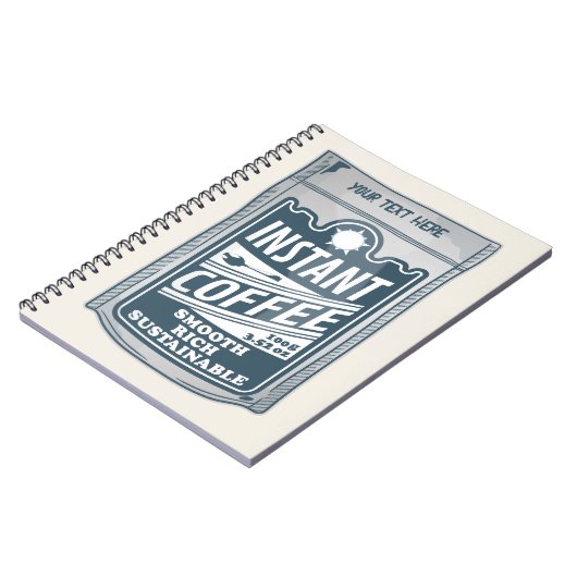 Instant Coffee pop Art Illustratie Notitieboek (Linkerzijde)
