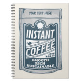 Instant Coffee pop Art Illustratie Notitieboek (Voorkant)