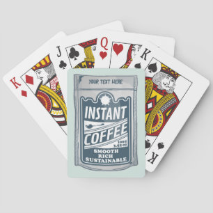 Instant Coffee pop Art Illustratie Pokerkaarten