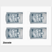 Instant Coffee pop Art Illustratie Rechthoekige Sticker (Vel)