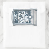 Instant Coffee pop Art Illustratie Rechthoekige Sticker (Tas)