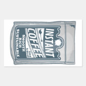 Instant Coffee pop Art Illustratie Rechthoekige Sticker (Voorkant)